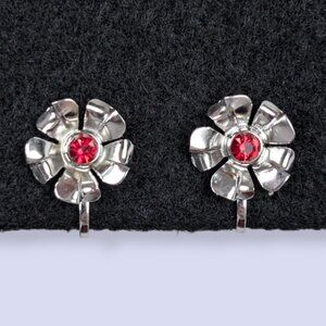 🍁Vintage Bond Boyd Sterling Flower Earrings